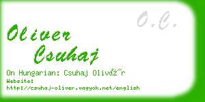 oliver csuhaj business card